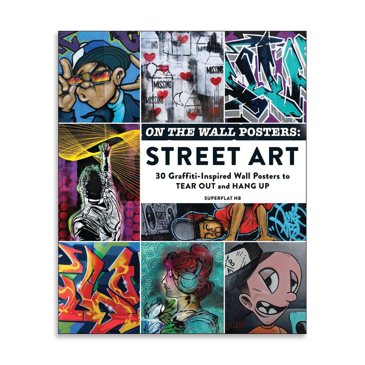 on the wall posters street art cover, superflat nb book